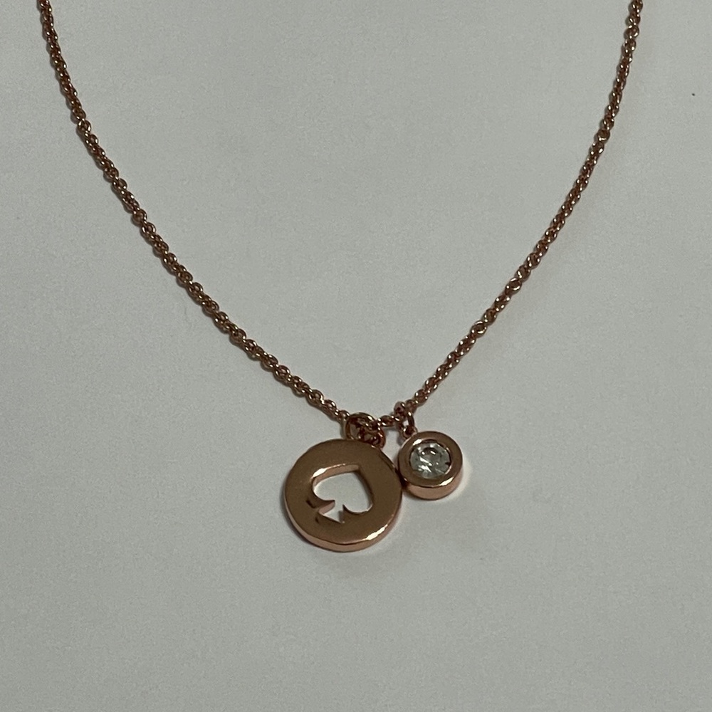 Rose gold kate spade necklace!